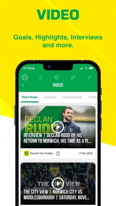 Captures d'écran de The Yellows - Live Scores