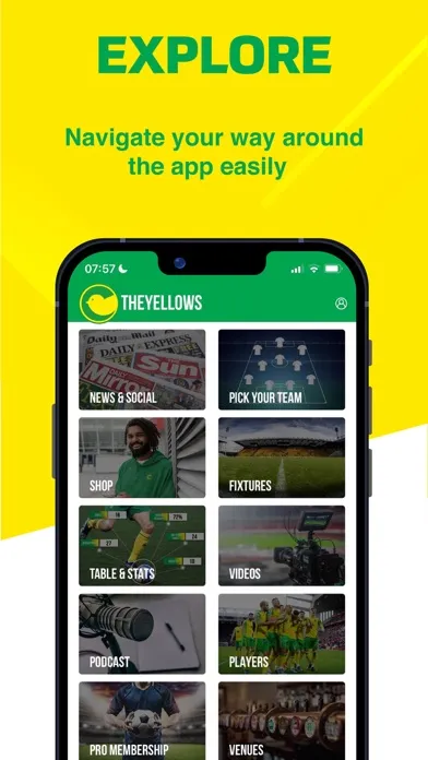 Captures d'écran de The Yellows - Live Scores