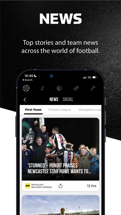 Capturas de pantalla de Toon Army - Live Scores & News