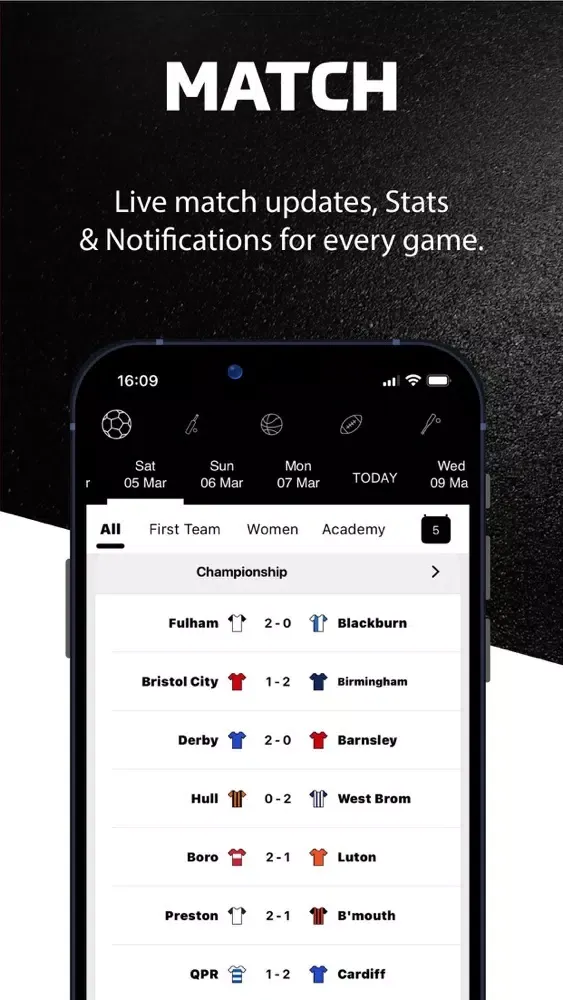 COYWhites - Live Scores & News Screenshots