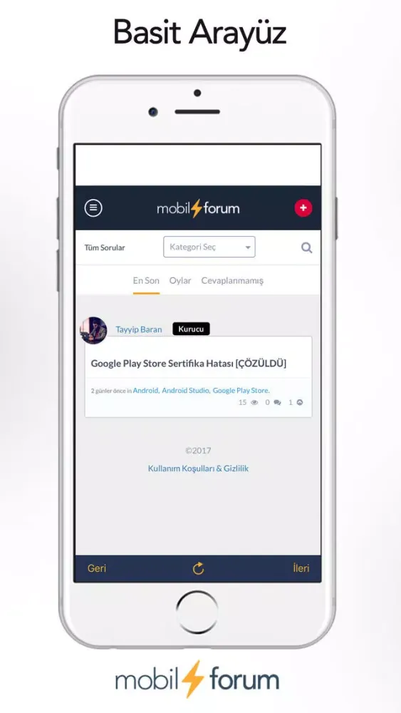 Mobil Forum Screenshots