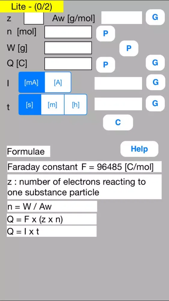 Faraday Calculator mini Lite 스크린샷