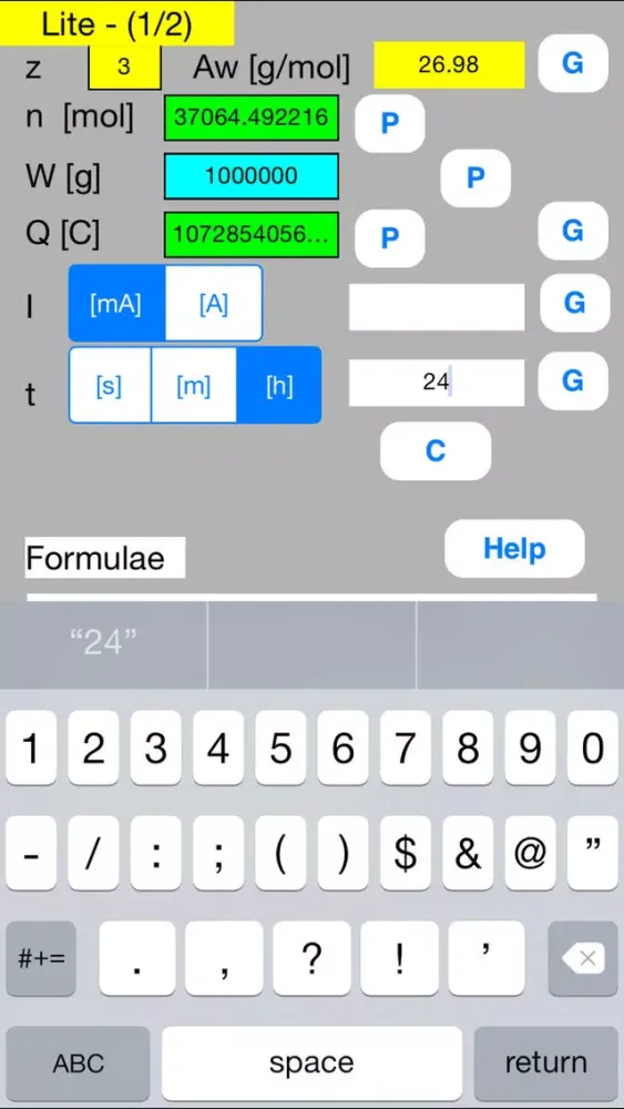 Faraday Calculator mini Lite 스크린샷