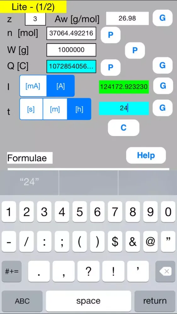 Faraday Calculator mini Lite 스크린샷