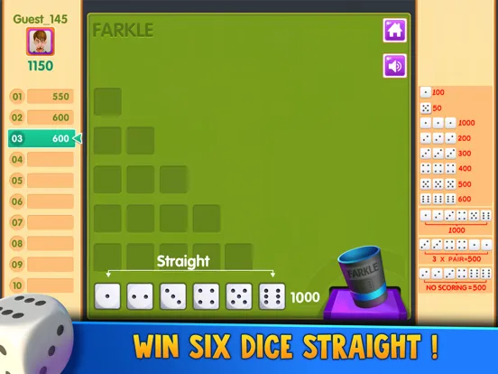 Tangkapan skrin Farkle++ iPad 