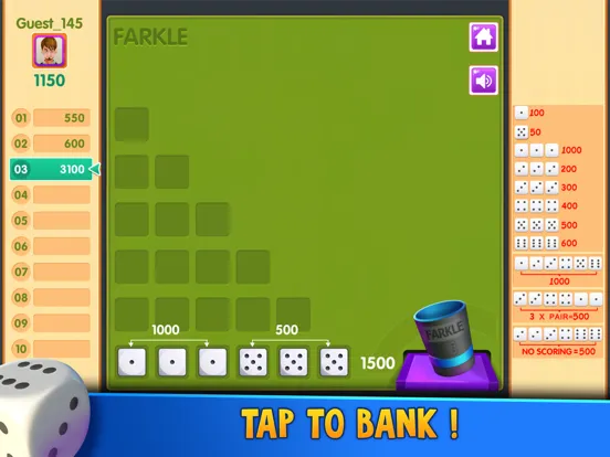 Tangkapan skrin Farkle++ iPad 