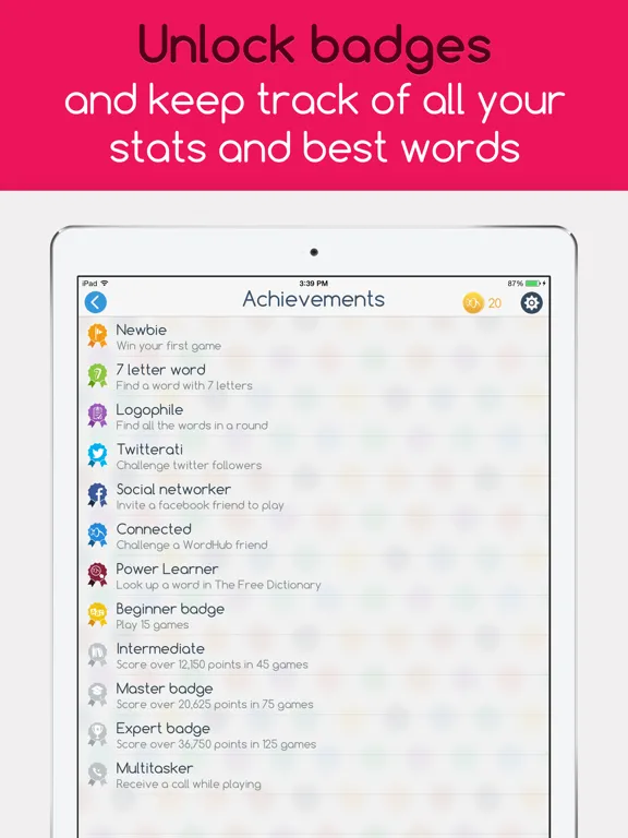 Capturas de pantalla de WordHub iPad 