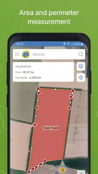 Zrzuty ekranu GPS Fields Area Measure