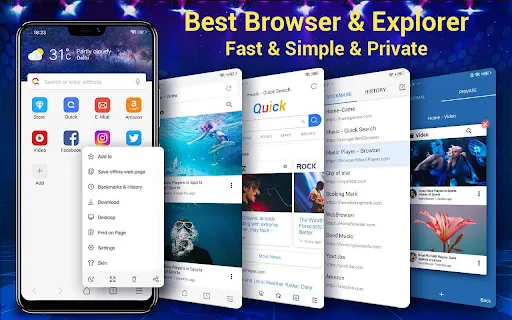 Capturas de tela do Web Browser & Fast Explorer