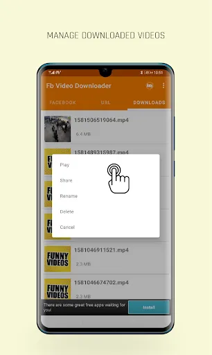 FastVid: Download for Facebook 스크린샷