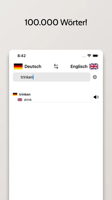 Tangkapan skrin Englisch-Deutsch Wörterbuch