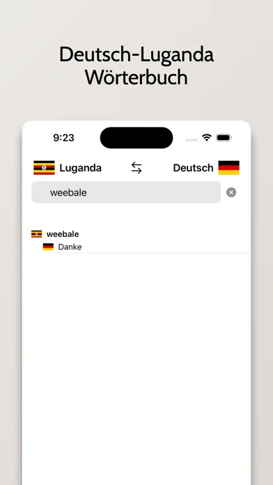 Zrzuty ekranu Luganda-Deutsch Wörterbuch