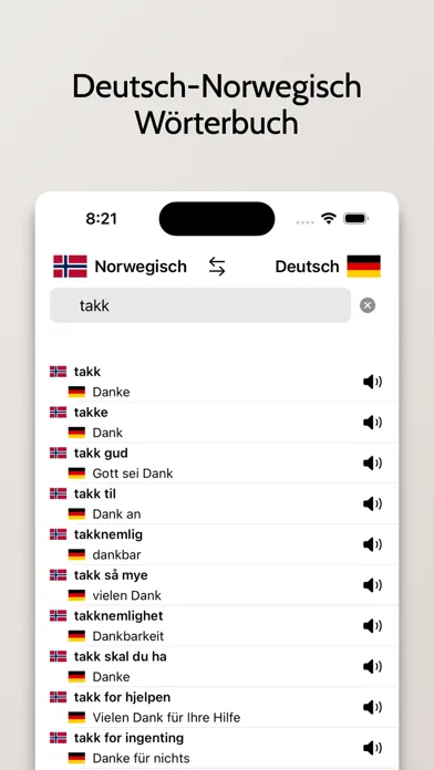 Norwegisch-Deutsch Wörterbuch स्क्रीनशॉट