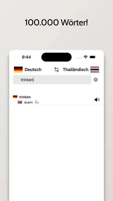 Zrzuty ekranu Thailändisch-Deutsch
