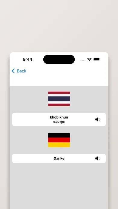 Zrzuty ekranu Thailändisch-Deutsch