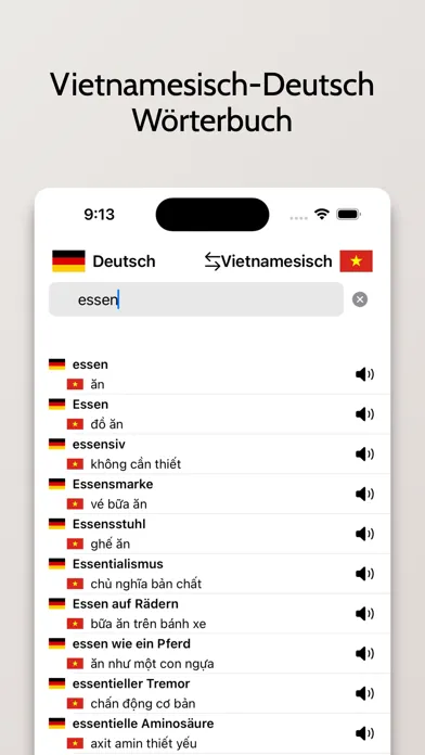 Zrzuty ekranu Vietnamesisch-Deutsch