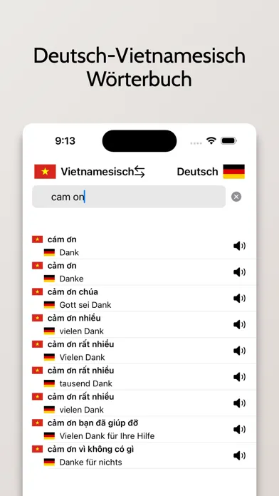 Zrzuty ekranu Vietnamesisch-Deutsch