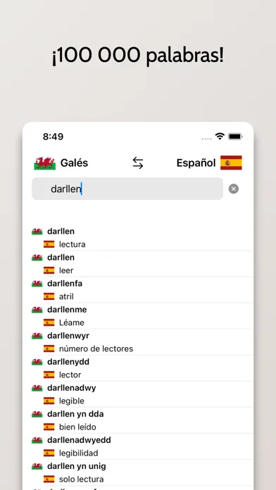 Diccionario Galés-Español Ekran Görüntüleri