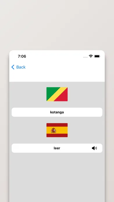 Tangkapan skrin Diccionario Lingala-Español