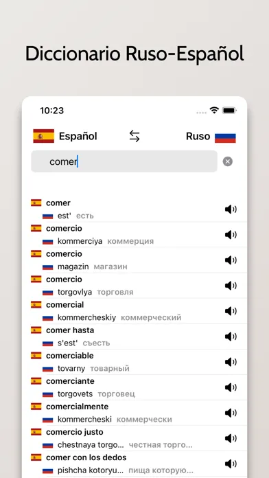Diccionario Ruso/Español Screenshots