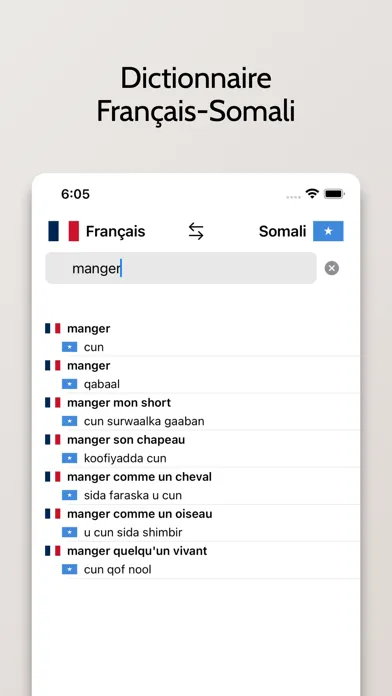 Dictionnaire Somali-Français Screenshots