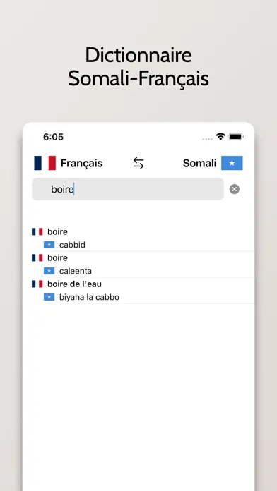 Dictionnaire Somali-Français Screenshots
