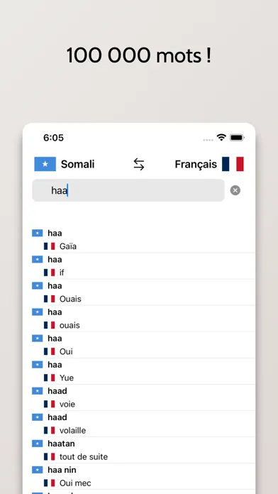Dictionnaire Somali-Français Screenshots