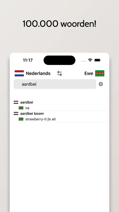 Ewe-Nederlands woordenboek Screenshots