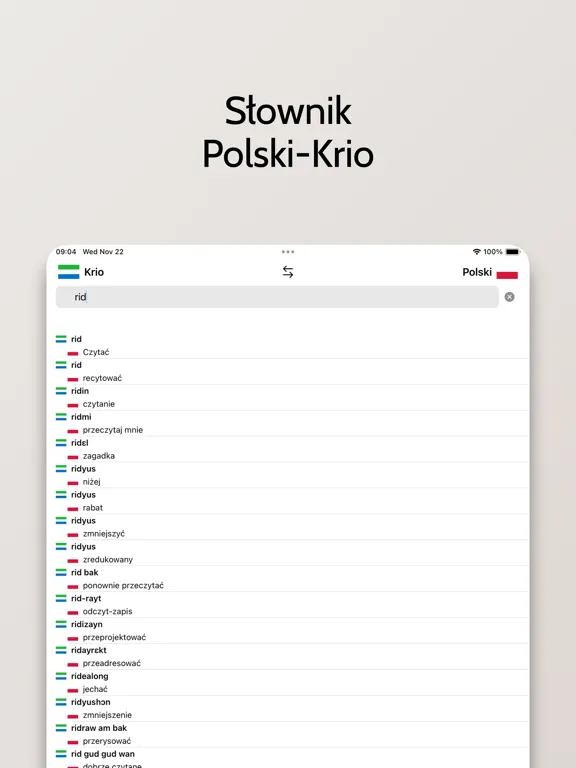 Capturas de pantalla de Słownik Krio-Polski iPad 
