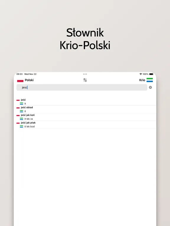 Capturas de pantalla de Słownik Krio-Polski iPad 