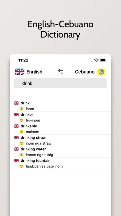 Cebuano-English Dictionary Screenshots