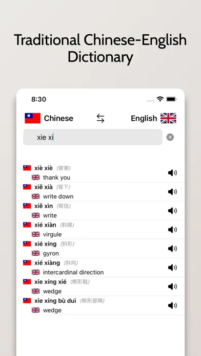 Traditional Chinese Dictionary Screenshots