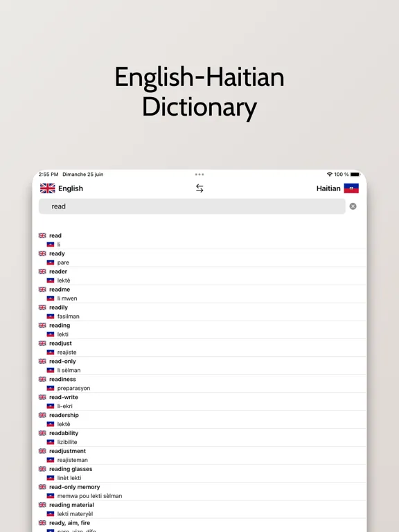 Haitian-English Dictionary iPad 應用截圖