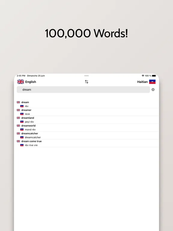 Haitian-English Dictionary iPad 應用截圖