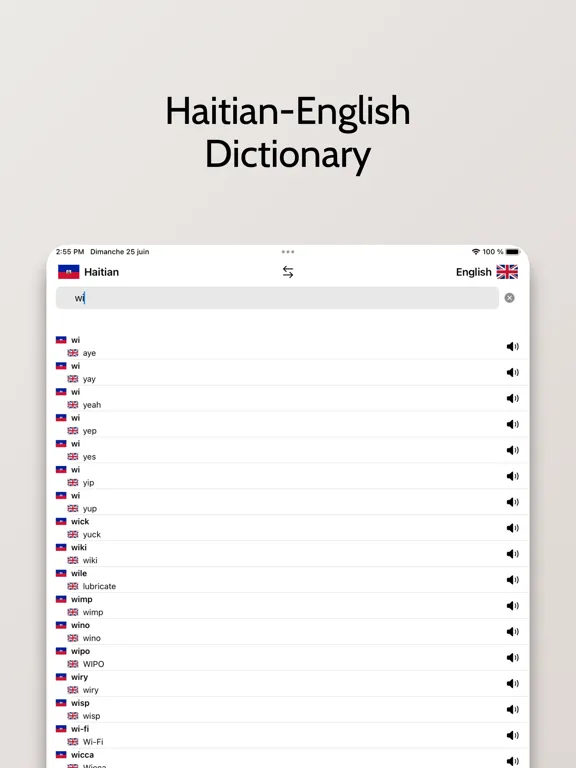 Haitian-English Dictionary iPad 應用截圖