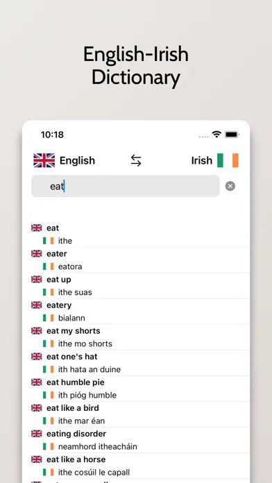 Irish-English Dictionary 스크린샷