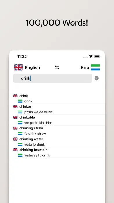 Krio-English Dictionary Ekran Görüntüleri