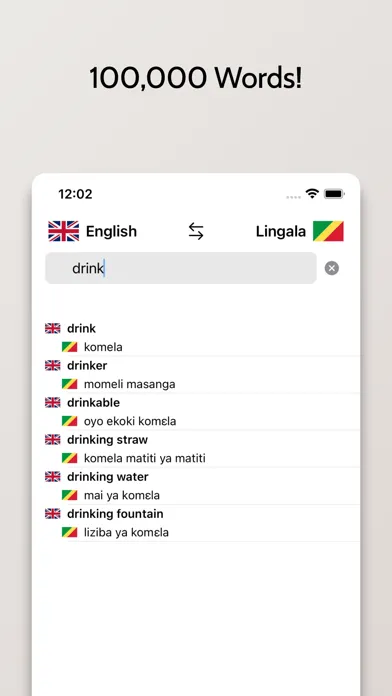 Ảnh chụp màn hình của Lingala-English Dictionary