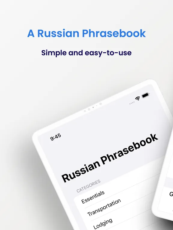 Russian Phrasebook (Travel) iPad  스크린샷