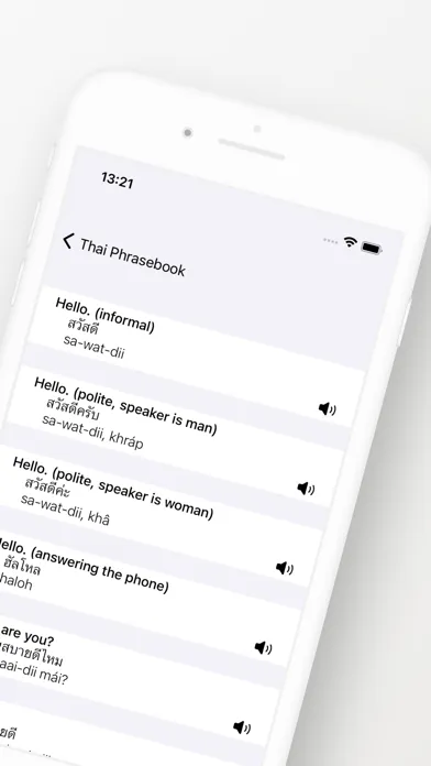 Screenshot di Thai Phrasebook (Travel)