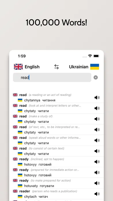 ภาพหน้าจอของ Ukrainian/English Dictionary