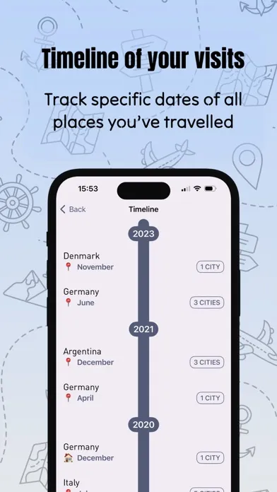 Ảnh chụp màn hình của World Map: Visited Countries