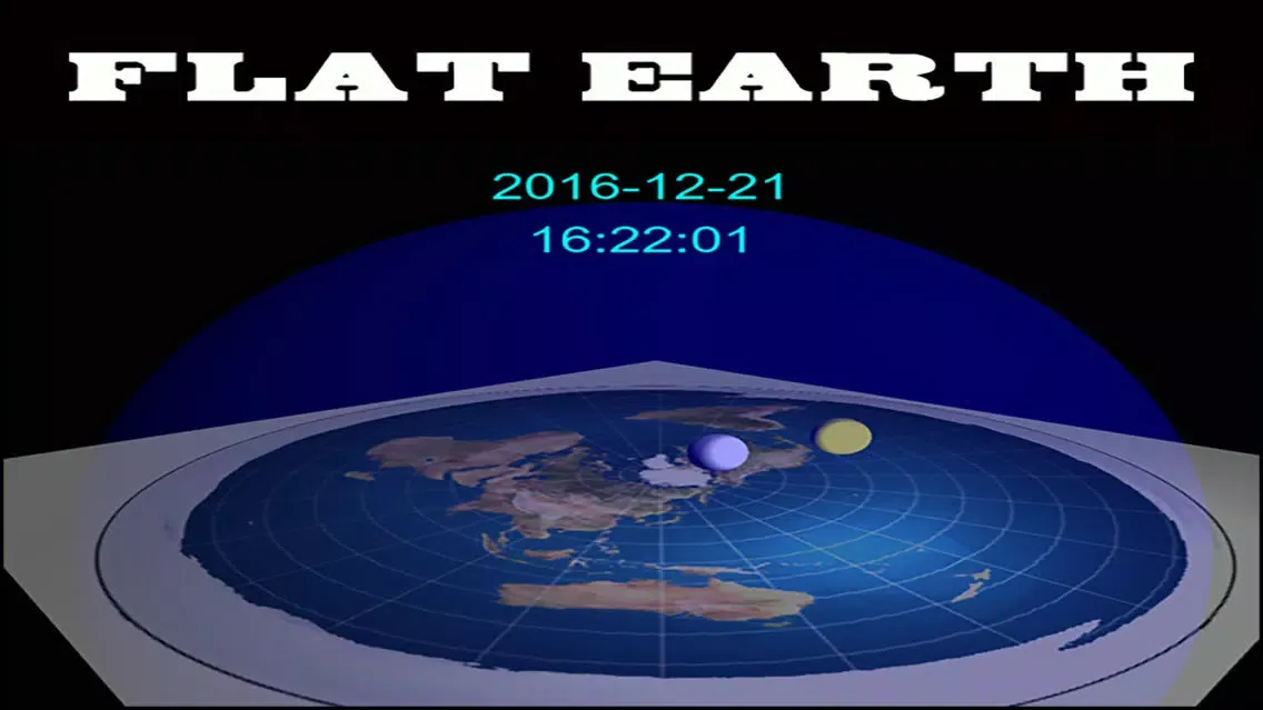 flat earth digital 3D clock سکرین شاٹس