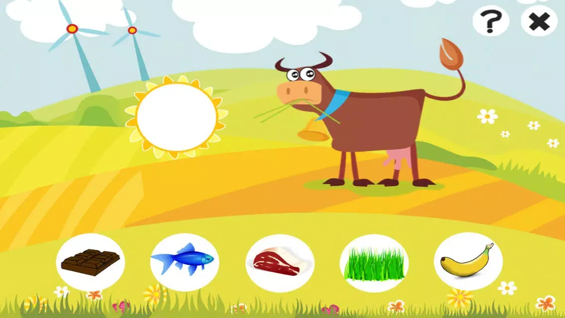Tangkapan skrin Feed the farm animals – Animal Learning Game for Small Children