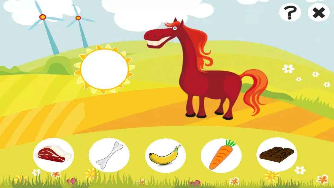 Tangkapan skrin Feed the farm animals – Animal Learning Game for Small Children