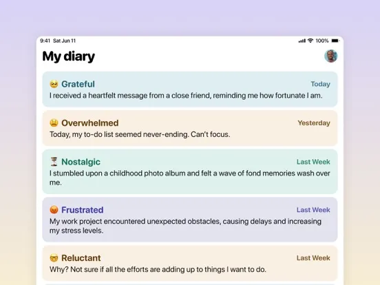 Captures d'écran de Feelings Diary—Emotion Tracker iPad 