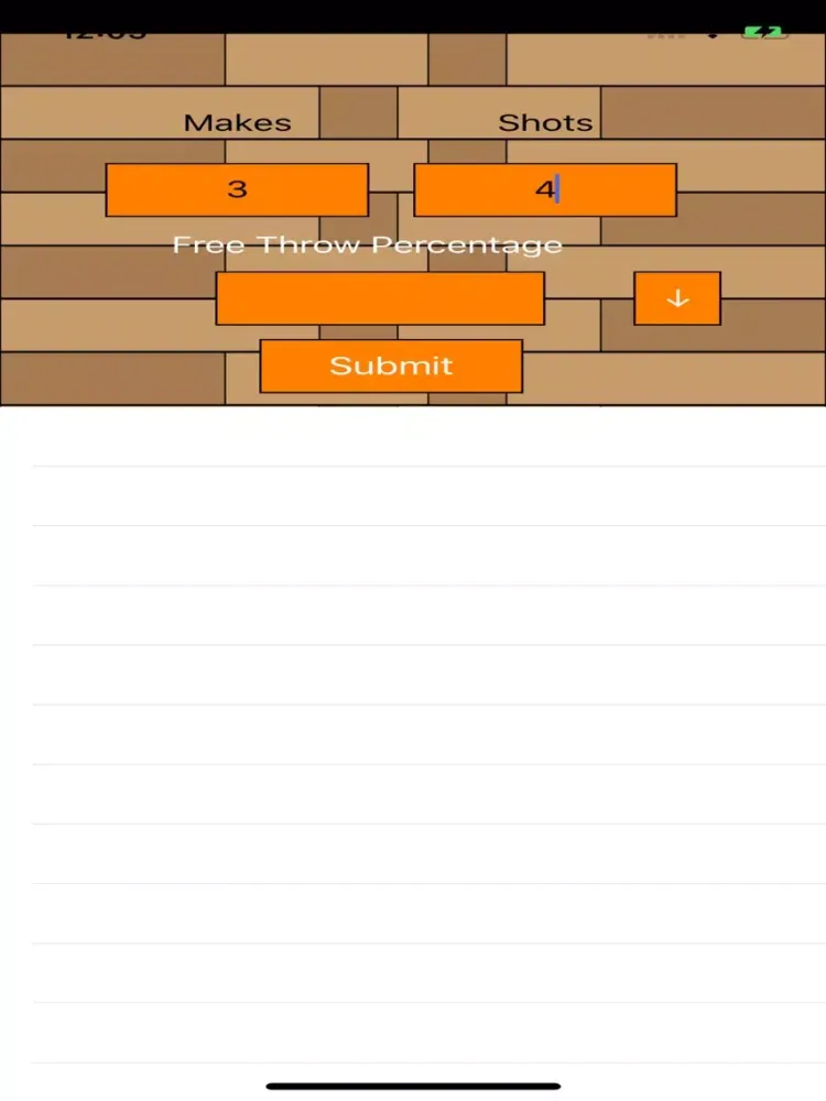 Tangkapan skrin Free Throw Average iPad 