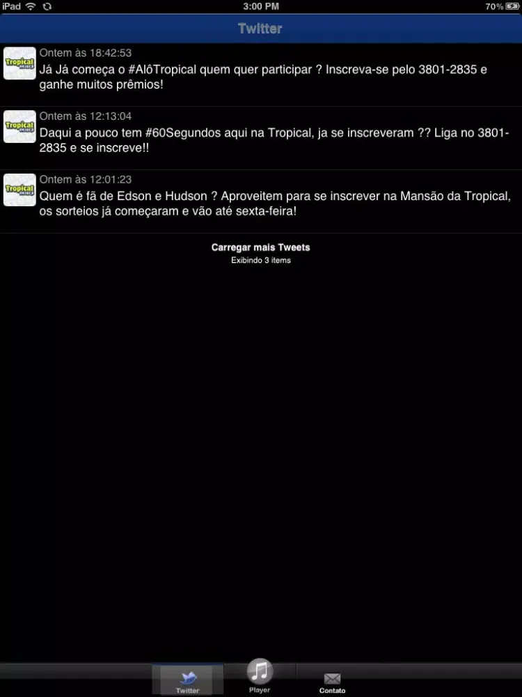 تصاویر Rádio Tropical FM - São Paulo iPad 