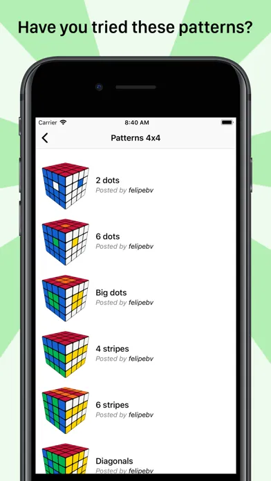 Patterns for Magic Cube Screenshots