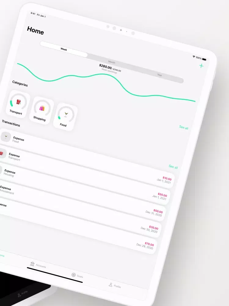 Billy - Budget Planner iPad  स्क्रीनशॉट